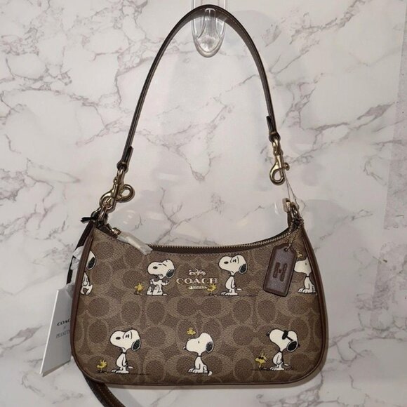 Coach X Peanuts Teri Shoulder Bag - Picture 1 of 4